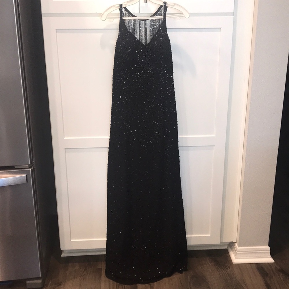 Sean Collection Elegant Silk Beaded Dress